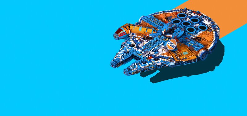 Millennium Falcon Model — Blue