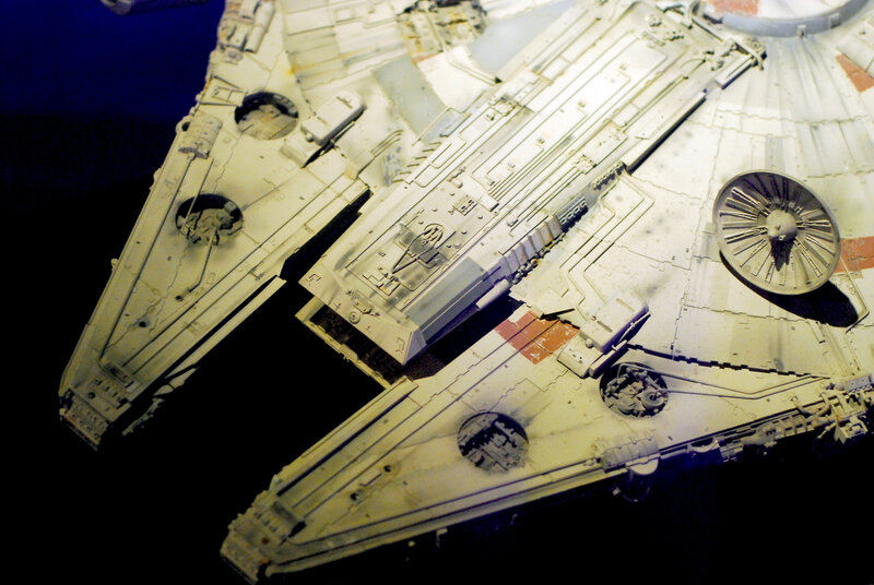 Millennium Falcon Model — White, Dramatic