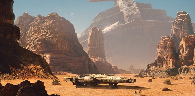 Millennium Falcon on Desert — Brown