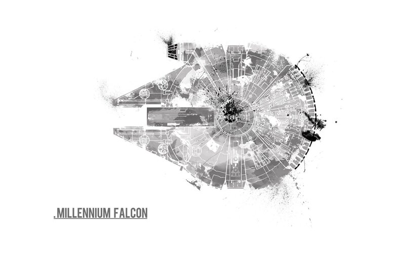Millennium Falcon Ship — Black