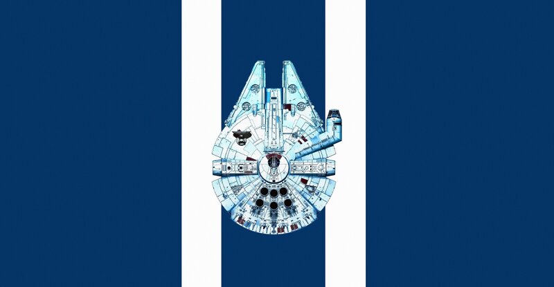 Millennium Falcon Ship — Blue, Neutral