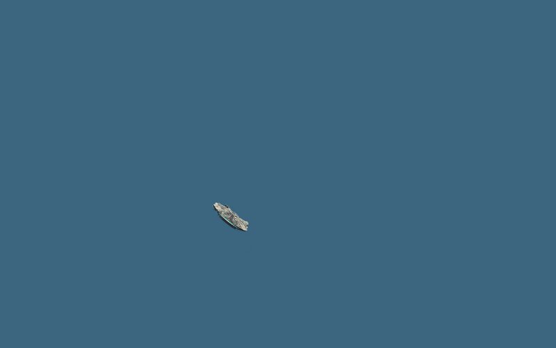 Millennium Falcon Ship — Blue, Serene