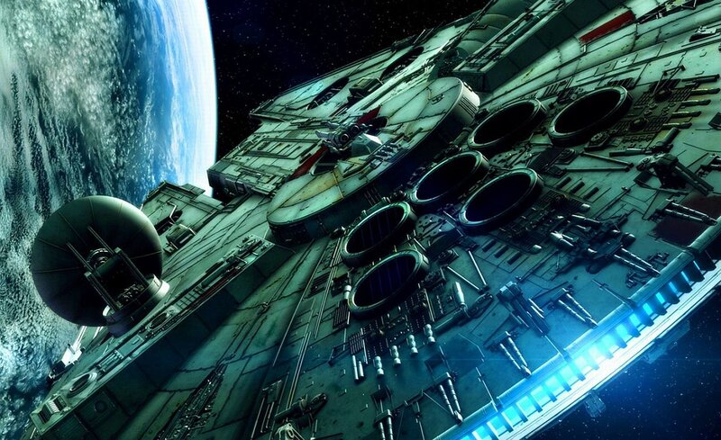 Millennium Falcon Spacecraft — Blue