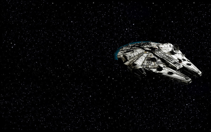 Millennium Falcon Spaceship — Black, Serene