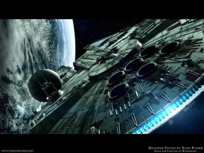 Millennium Falcon Spaceship — Gray