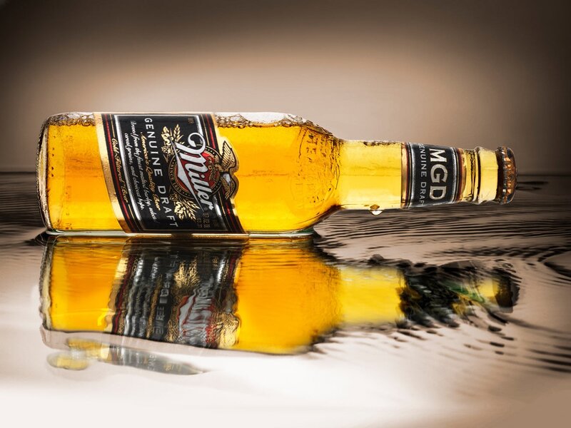 Miller Genuine Draft beer bottle