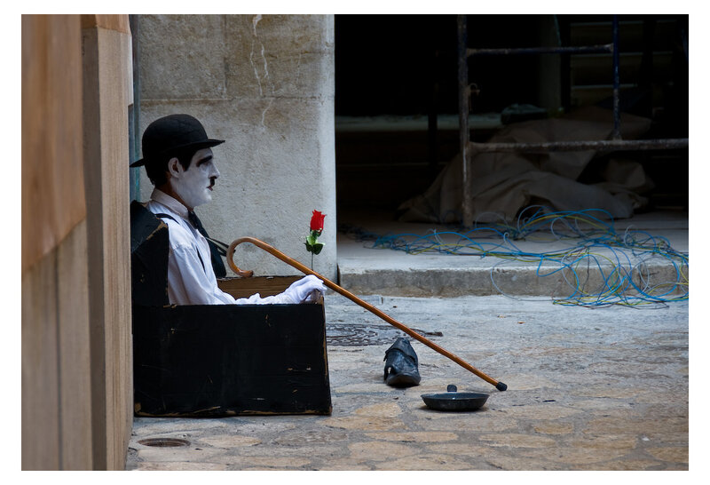 Mime Artist with Cane