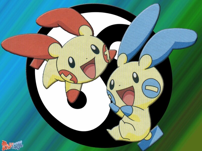 Mimikyu and Minccino on yin-yang