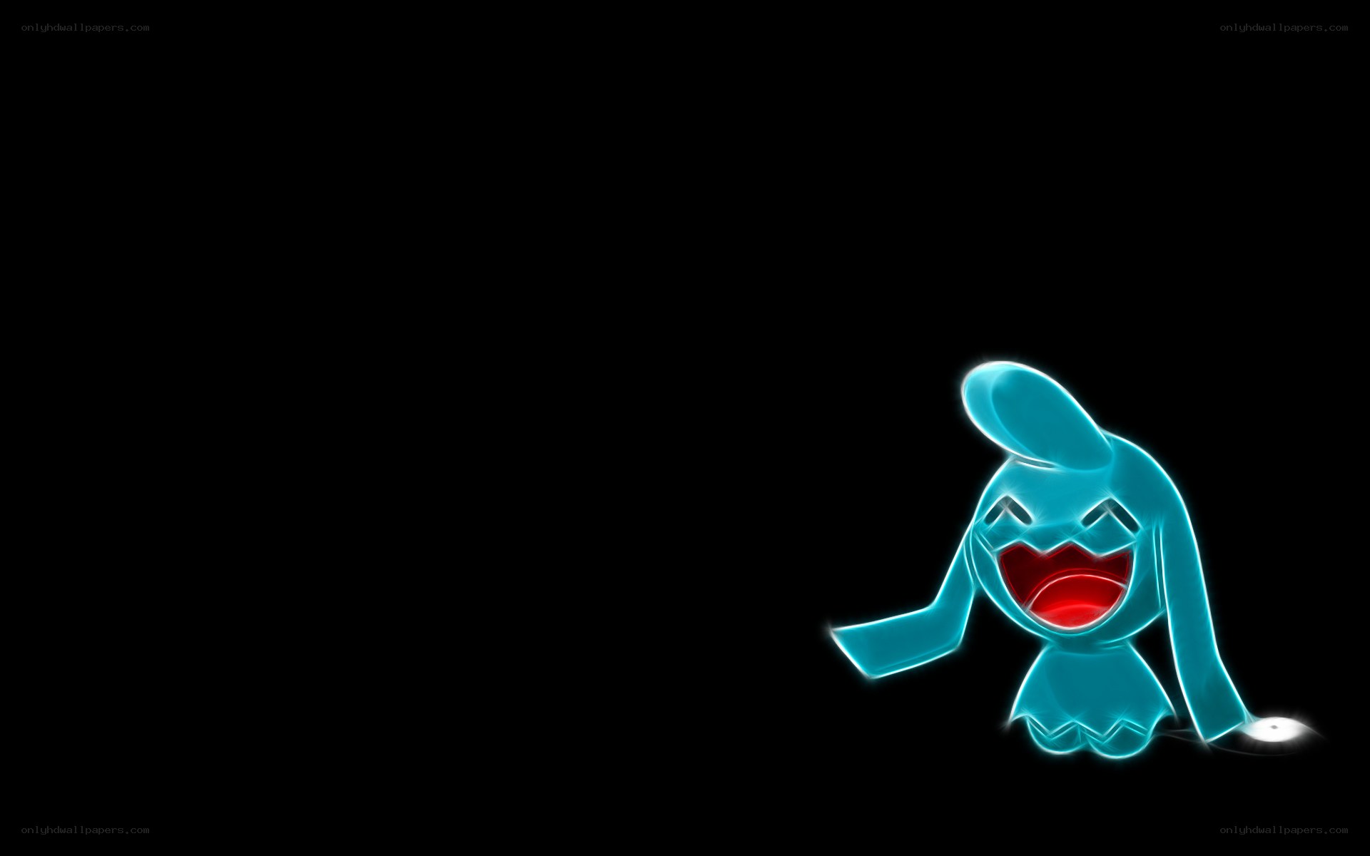 Mimikyu glowing on black