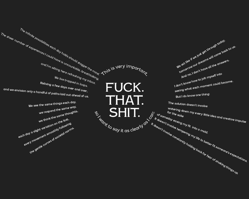 Mind map with profanity