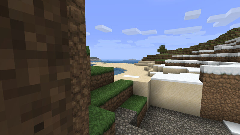 Minecraft beach landscape