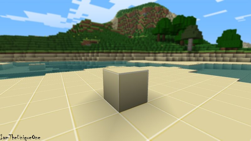 Minecraft beach scene
