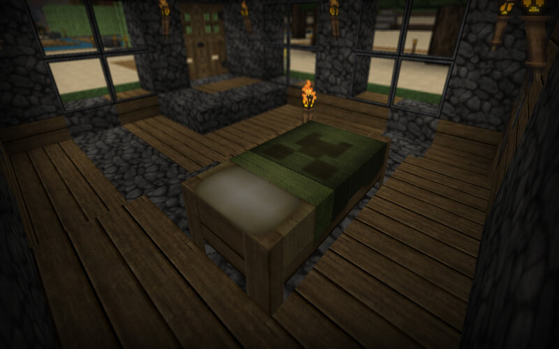 Minecraft bedroom interior
