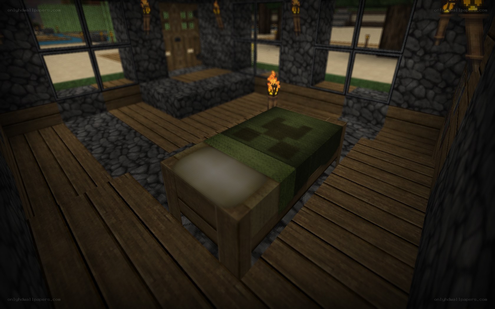 Minecraft bedroom interior
