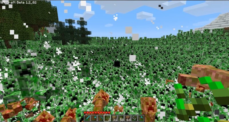 Minecraft beta gameplay