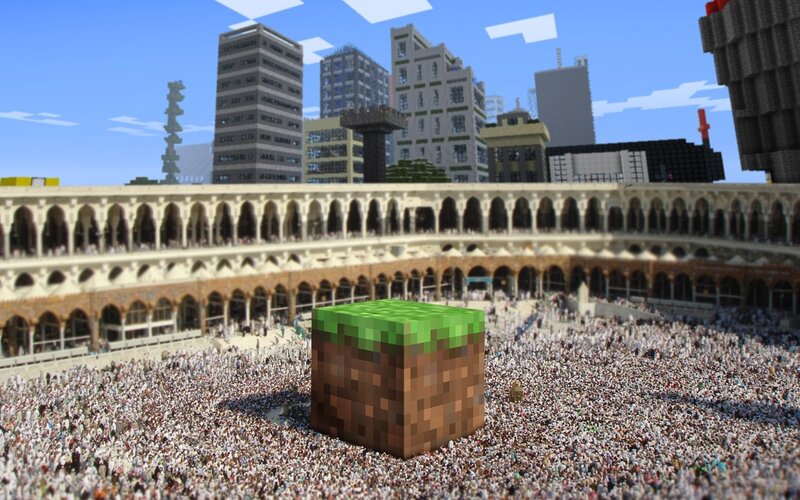Minecraft block in Mecca