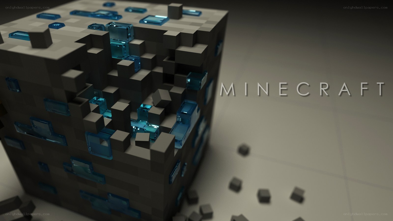 Minecraft block with diamonds