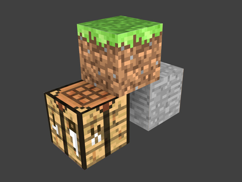 Minecraft blocks display