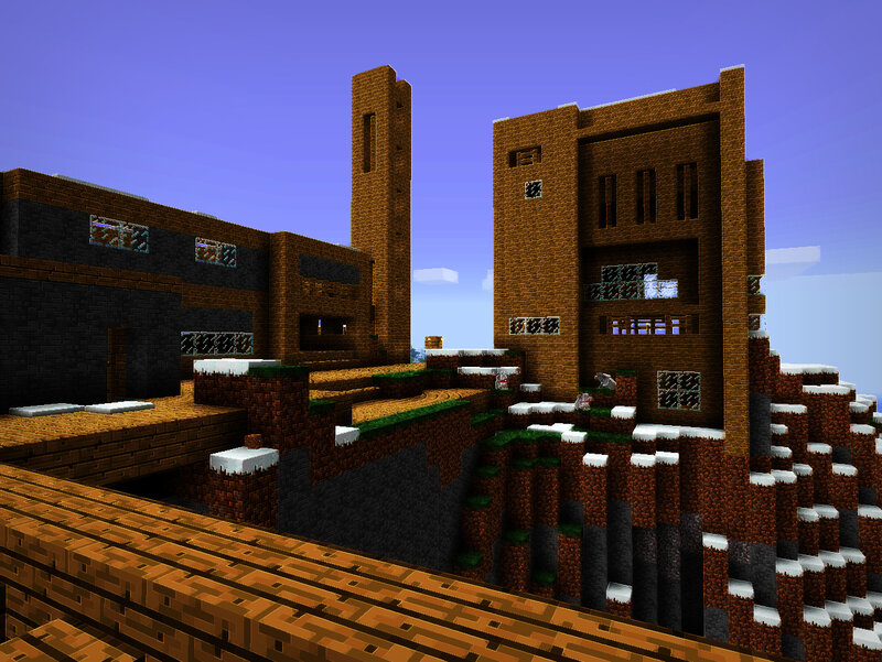 Minecraft brick structure