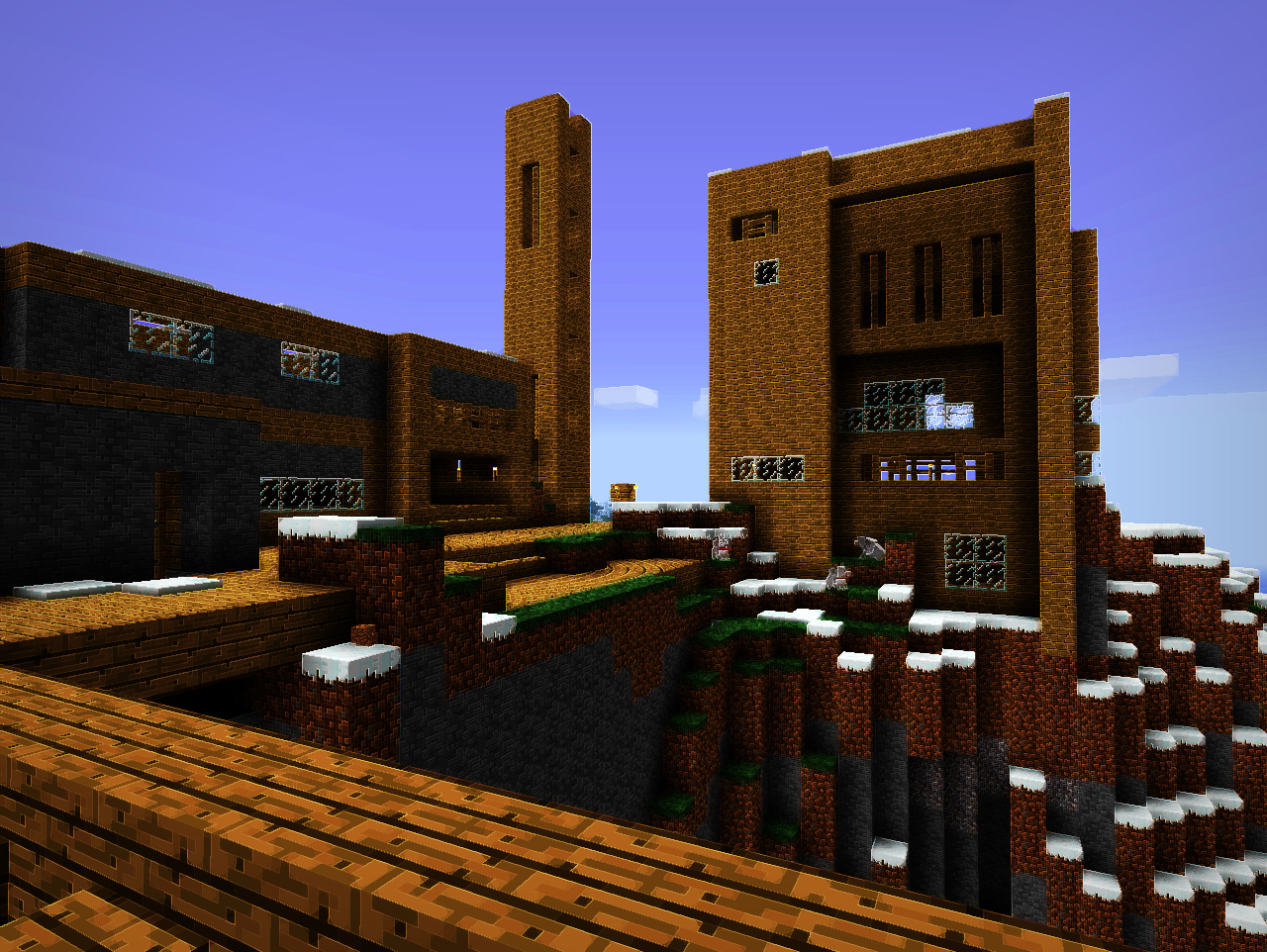 Minecraft brick structure