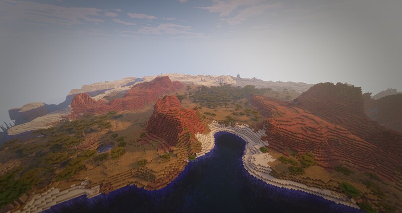 Minecraft Canyon Landscape — Red