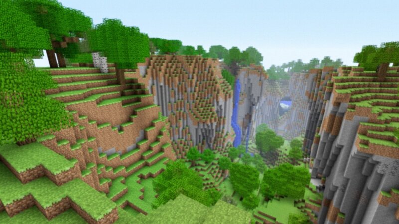 Minecraft canyon landscape