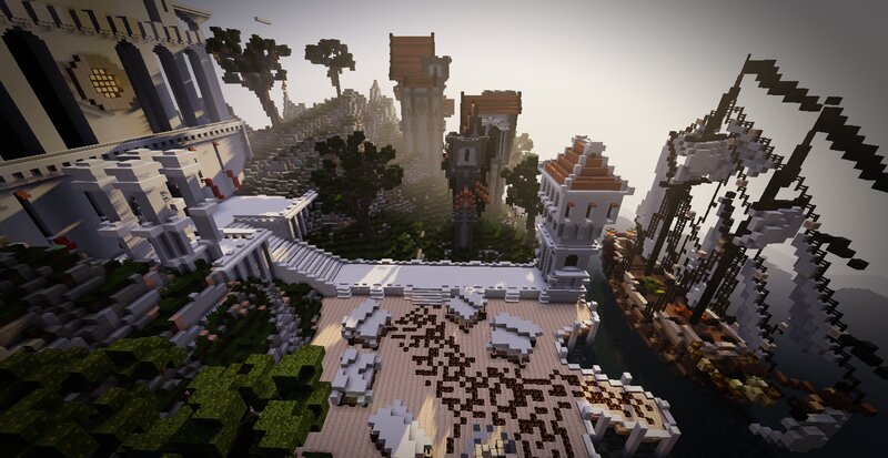 Minecraft Castle and Ship
