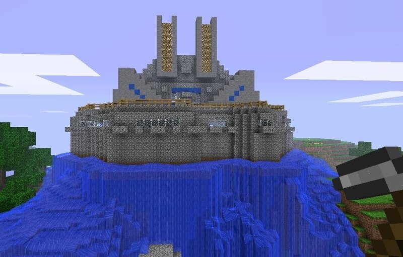 Minecraft Castle on Cliff