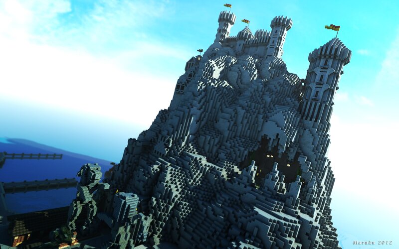 Minecraft Castle on Mountain