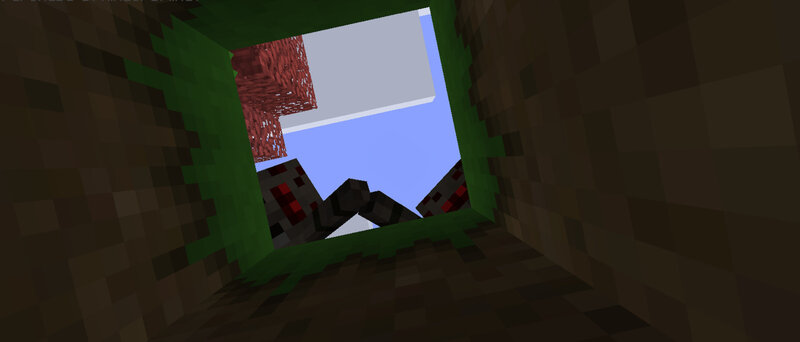 Minecraft cave view