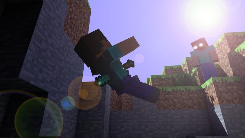 Minecraft character in action