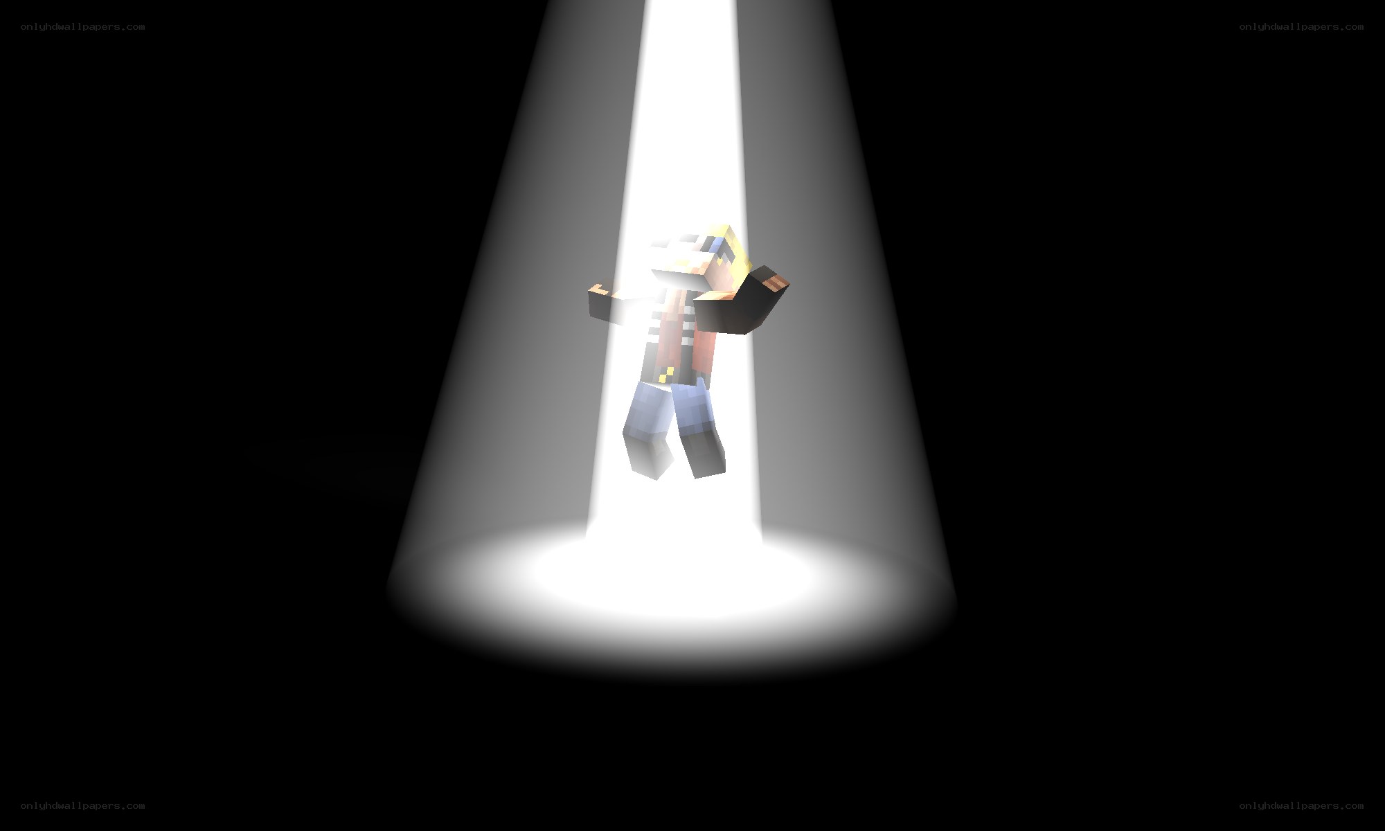 Minecraft character in spotlight