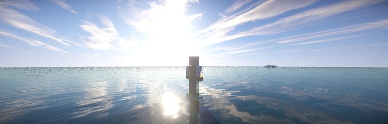 Minecraft Character in Water — Blue