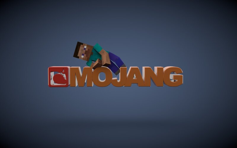 Minecraft Character on Logo
