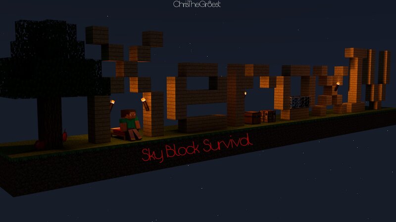 Minecraft Character on Skyblock