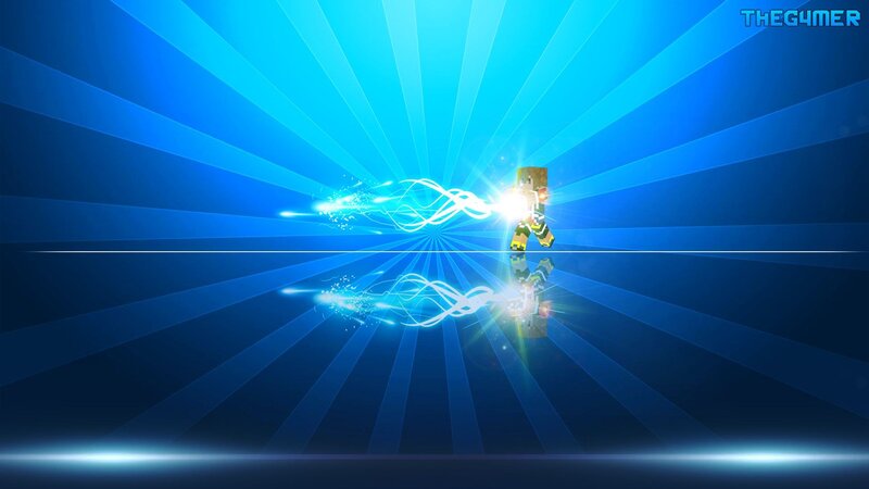 Minecraft Character with Lightning