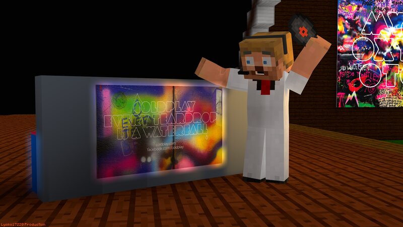 Minecraft Character with Poster