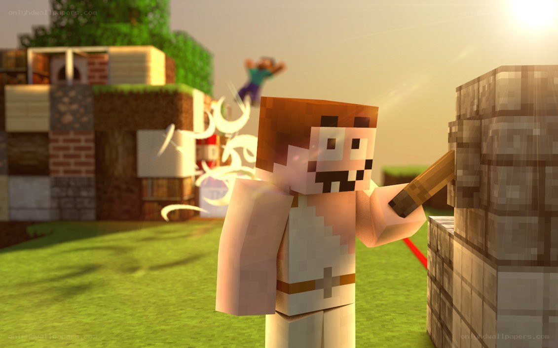 Minecraft character with sword