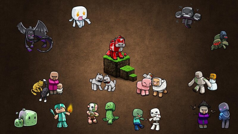 Minecraft Characters and Mobs