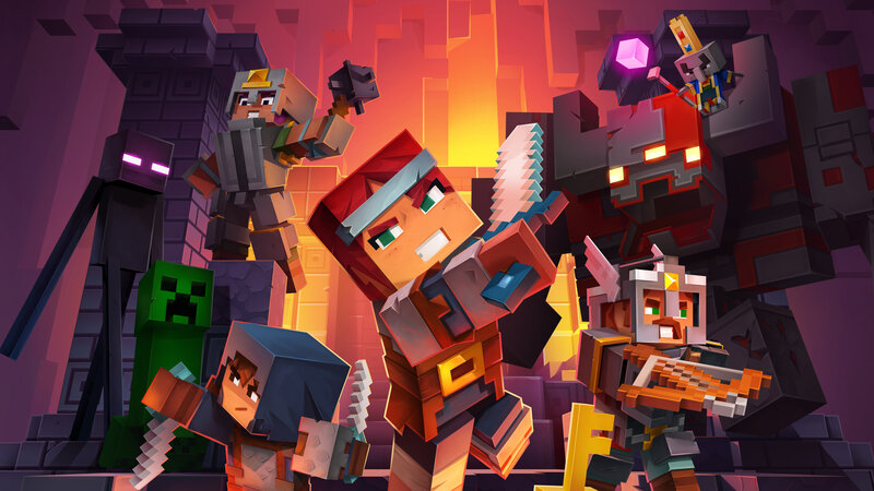 Minecraft Characters in Battle