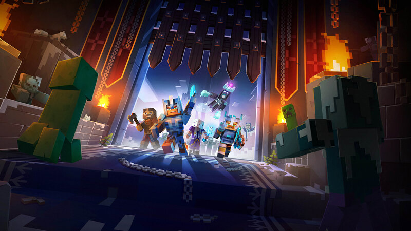 Minecraft Characters in Dungeon
