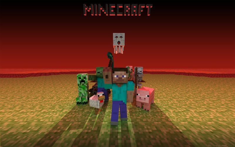 Minecraft characters in Nether