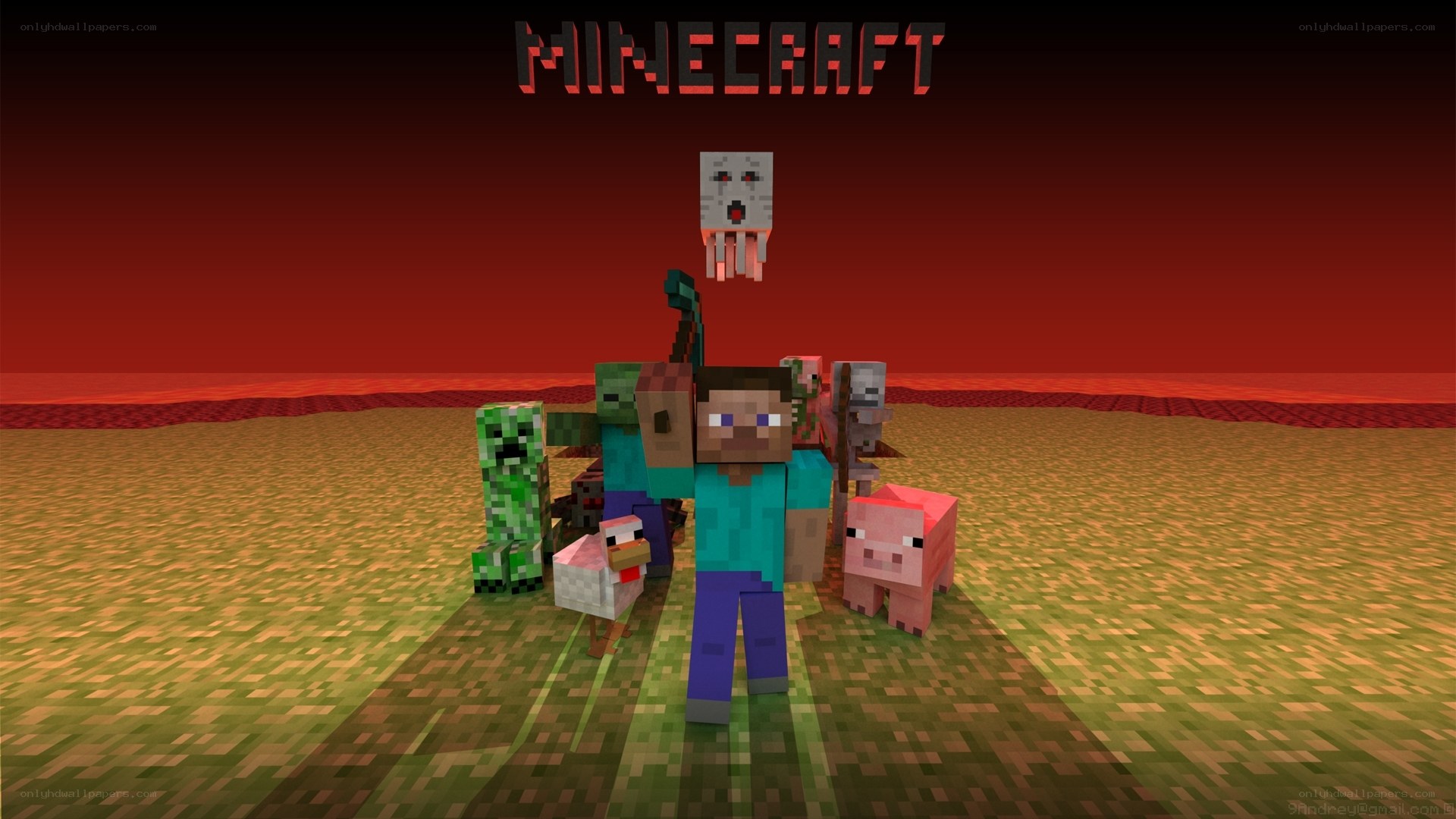Minecraft characters in Nether