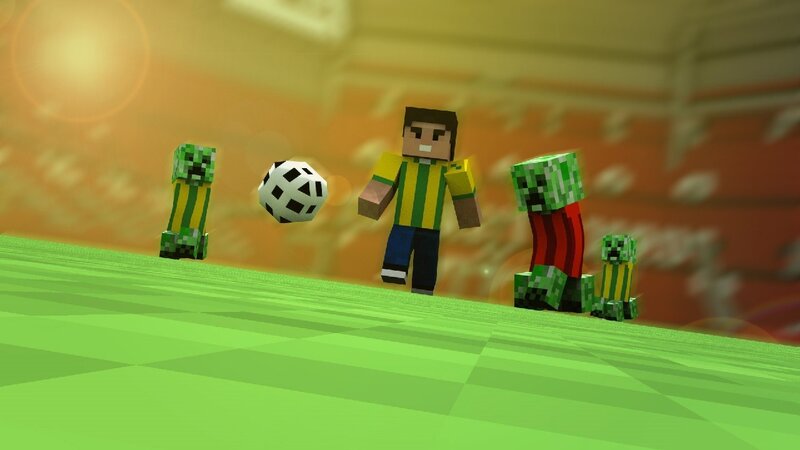 Minecraft Characters on Field