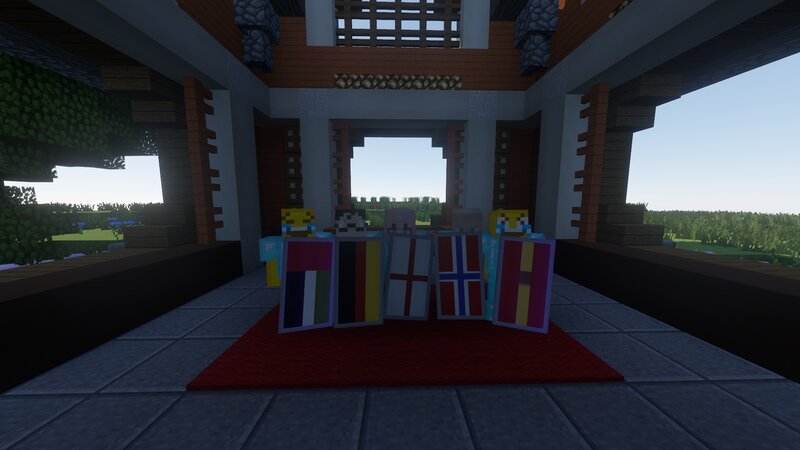Minecraft Characters with Flags
