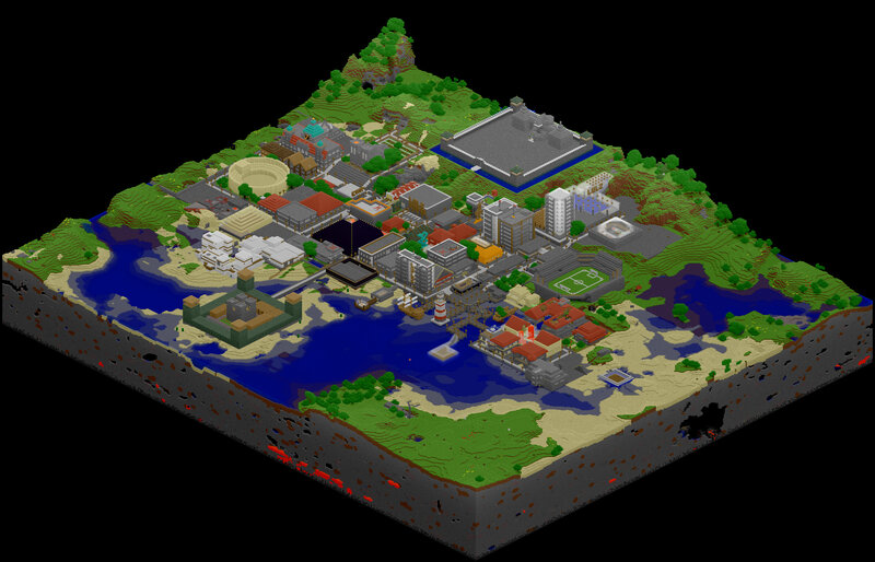 Minecraft city island