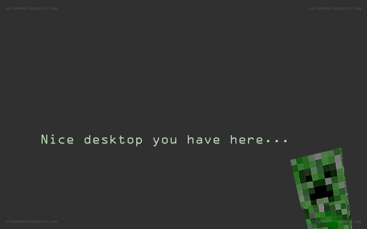 Minecraft creeper desktop message