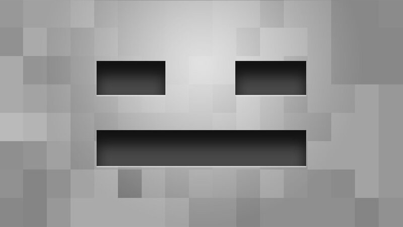 Minecraft Creeper Face — Gray