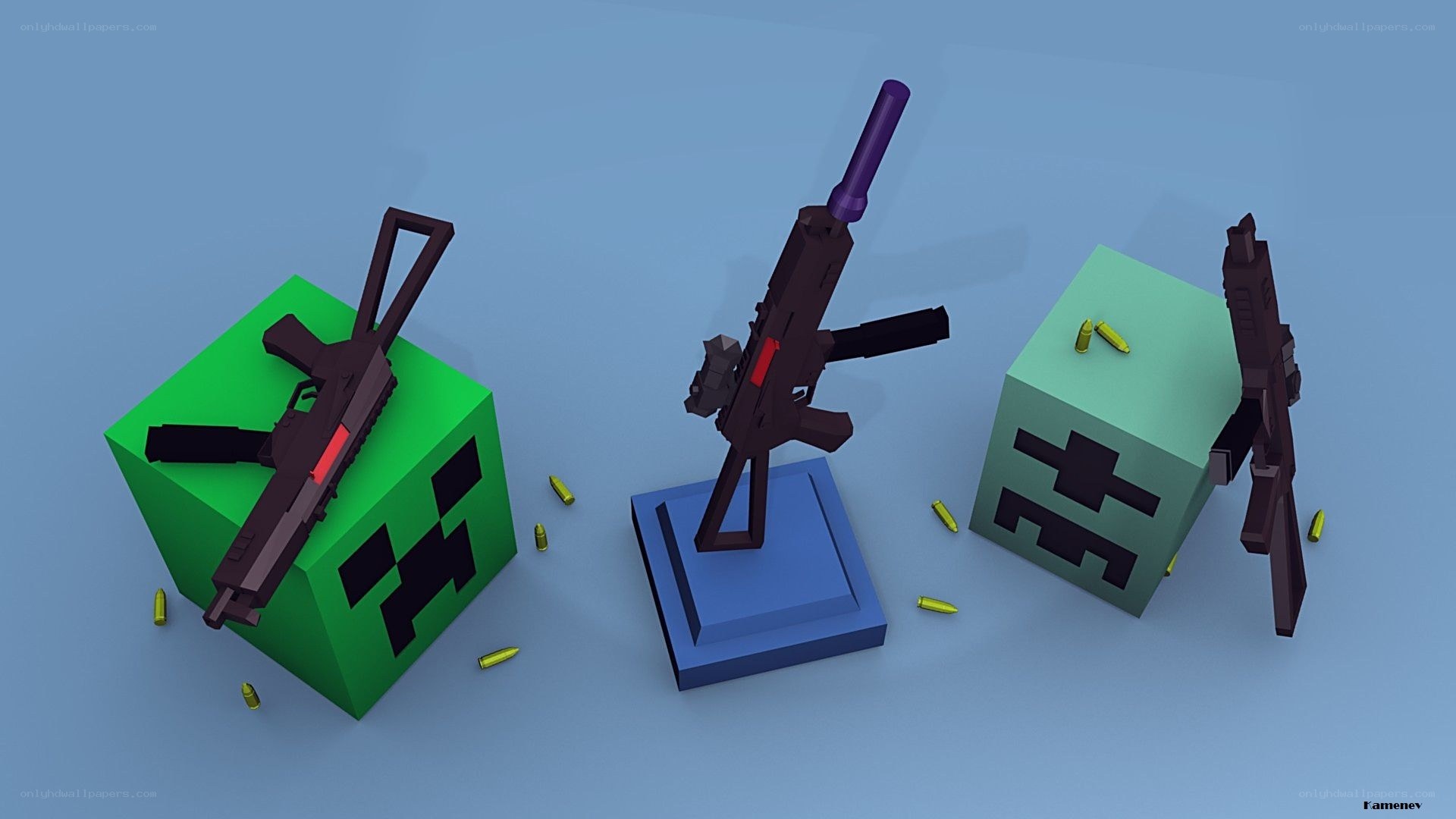 Minecraft Creeper with guns
