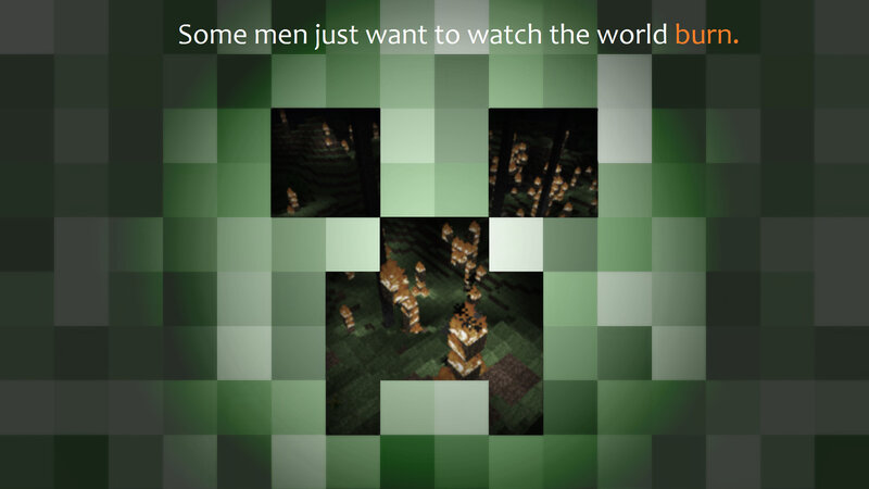 Minecraft Creeper with quote
